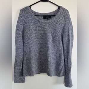 Rag & Bone Laurel Knit Cotton Pullover Sweater Blue M